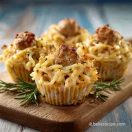 Cupcake di tagliolini con polpettine la ricetta dei mini timballi al forno