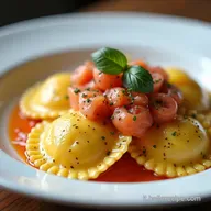 Pasta alla Zarina Ravioli di Salmone e Aneto Semplici