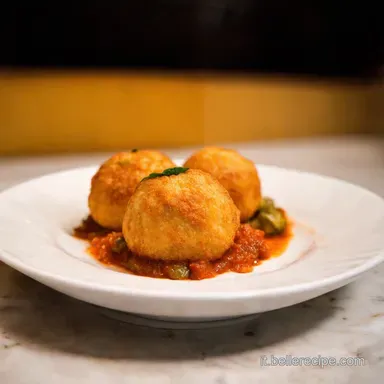Cene Sfiziose Arancini Siciliani Rag&ugrave; e Pistacchio Scheda ricetta