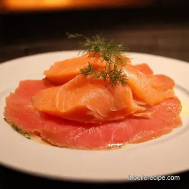 Antipasto Pesce da Chef Carpaccio di Salmone Agrumato Scheda ricetta