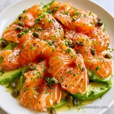 Carpaccio Salmone Avocado per 4 Persone Scheda ricetta