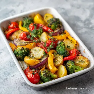 Contorni di Verdure: Teglia Arcobaleno Croccante in 45 Minuti Scheda ricetta