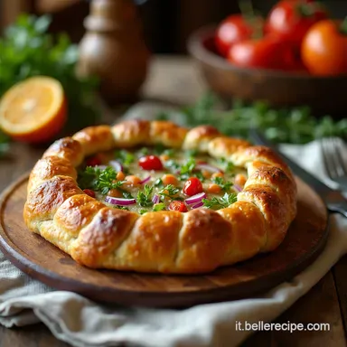 Crostata salata con radicchio eautunno nel piatto Scheda ricetta