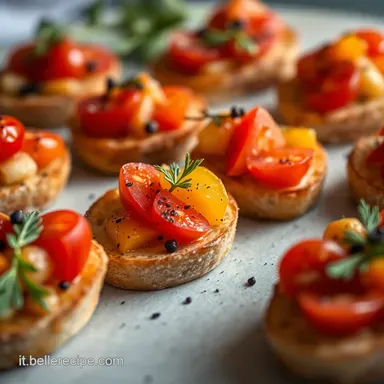 Antipasti estivi sfiziosi: Crostini tricolore da urlo! Scheda ricetta