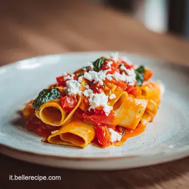 Paccheri Pomodoro e Bufala for 4 Servings Scheda ricetta