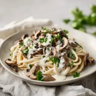 Pasta Con I Funghi In Bianco Cremosa Scheda ricetta