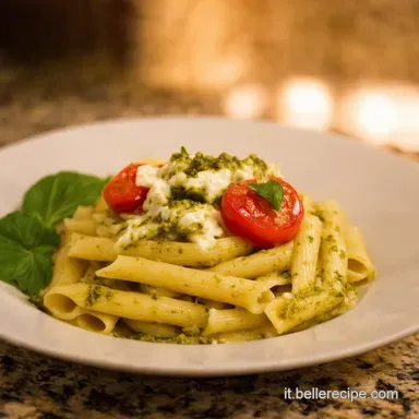 Idee per il Pranzo Pasta Fredda alla Caprese con Pesto Scheda ricetta