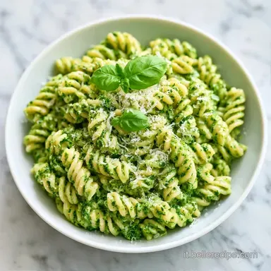 Pasta Fredda Crema Basilico per 4 Persone Scheda ricetta