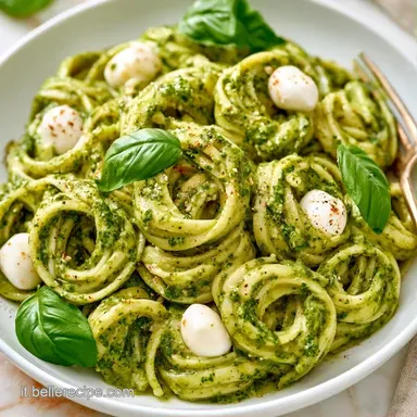 Pasta Fredda Pesto Mozzarella per 4 Scheda ricetta
