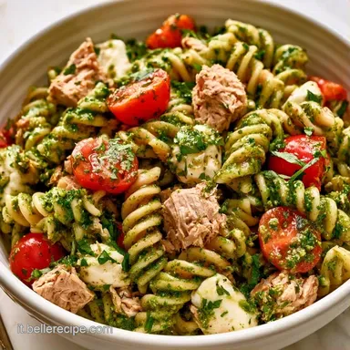 Pasta Fredda Pesto Tonno per 4 Persone Scheda ricetta
