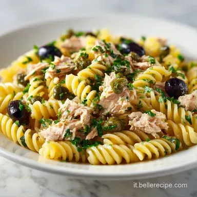 Pasta Fredda Tonno Capperi per 4 Persone Scheda ricetta