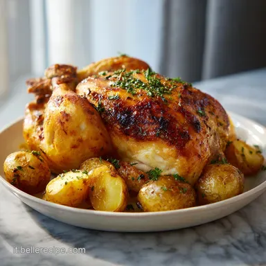 Pollo Arrosto con Patate per 4 Porzioni Scheda ricetta