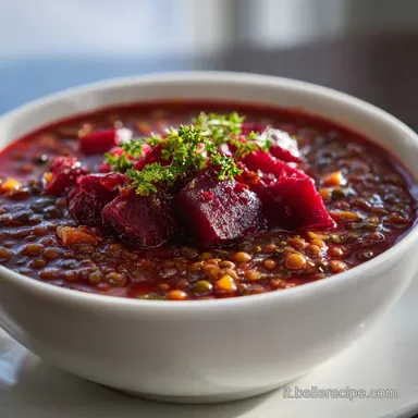 Zuppa Legumi e Farro con Barbabietola (4 Porzioni) Scheda ricetta