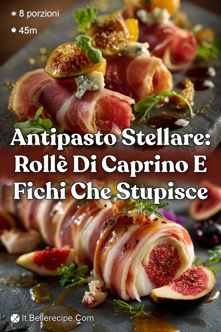 Antipasto Stellare: Roll&egrave; di Caprino e Fichi che stupisce