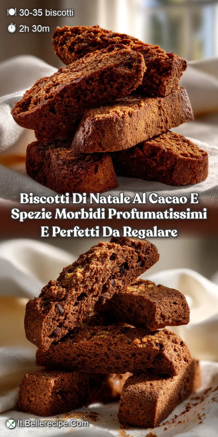 Biscotti di Natale al cacao e spezie Morbidi profumatissimi e perfetti da regalare