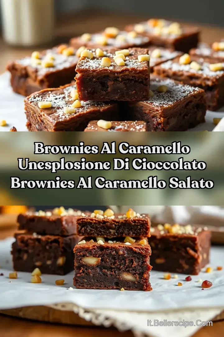 Brownies al Caramello UnEsplosione di Cioccolato Brownies al caramello salato