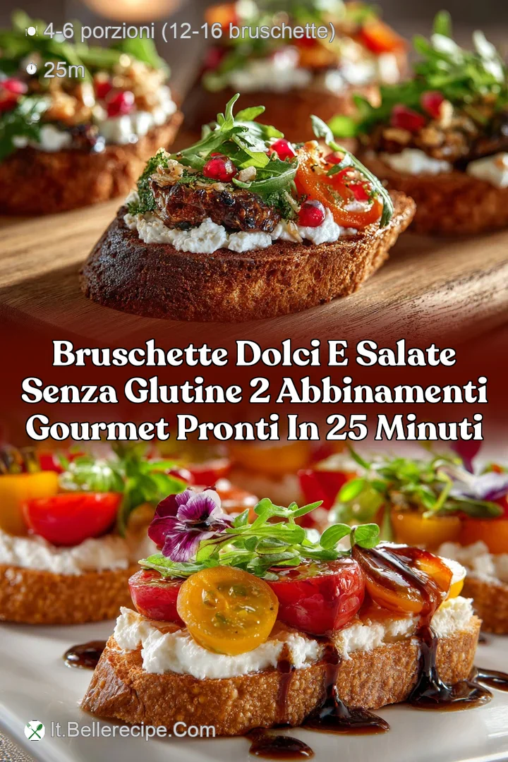 Bruschette dolci e salate senza glutine 2 abbinamenti gourmet pronti in 25 minuti