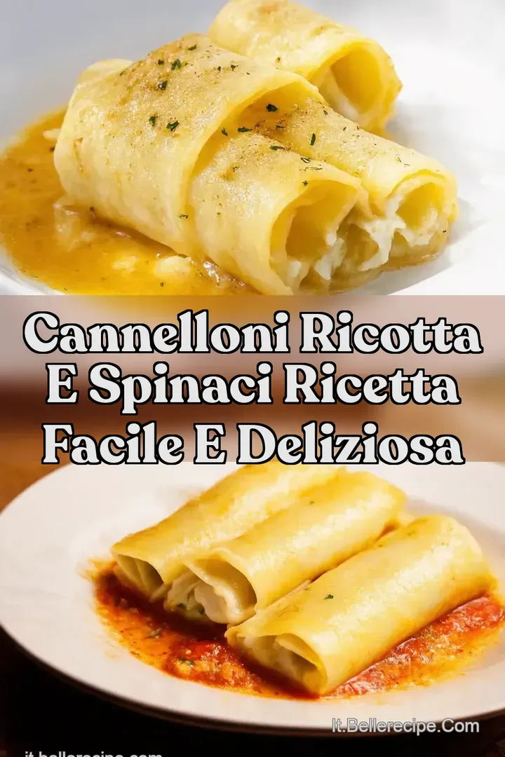 Cannelloni Ricotta e Spinaci Ricetta Facile e Deliziosa