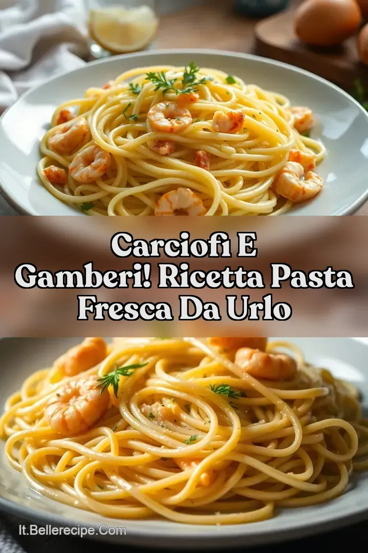 Carciofi e Gamberi! Ricetta Pasta Fresca da Urlo