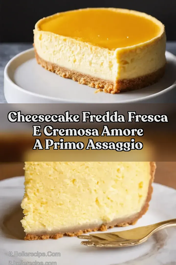 Cheesecake Fredda Fresca e Cremosa Amore a Primo Assaggio
