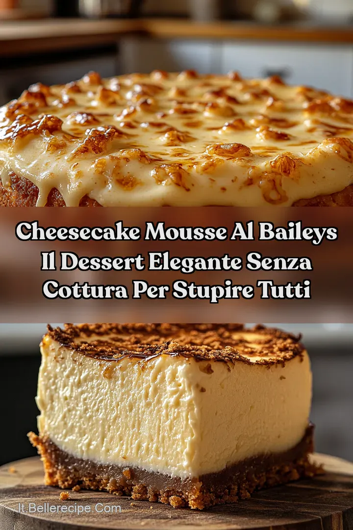 Cheesecake Mousse al Baileys Il Dessert Elegante Senza Cottura per Stupire Tutti