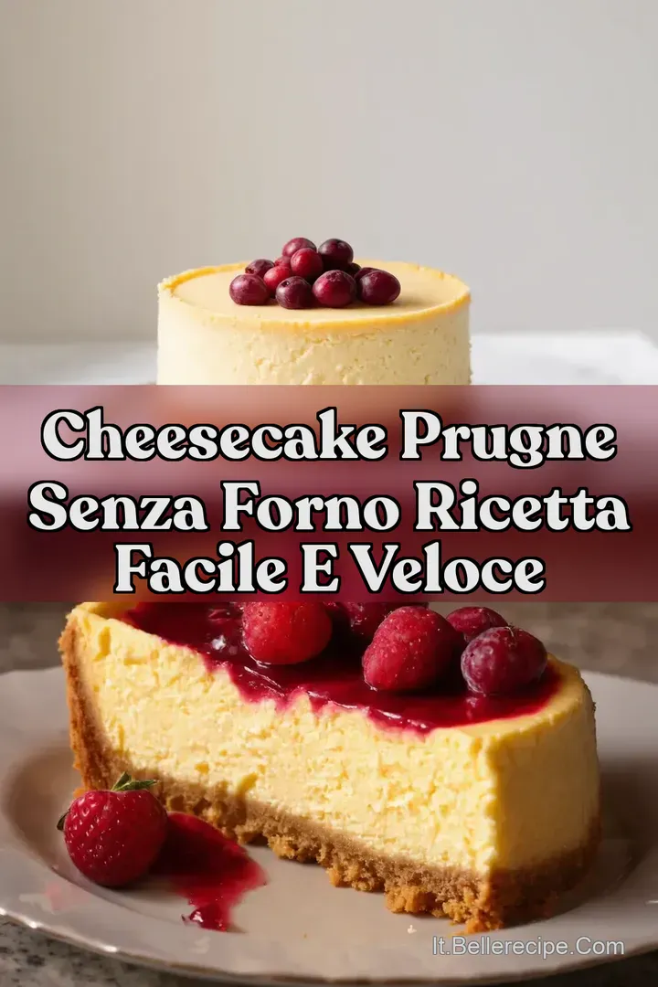 Cheesecake Prugne Senza Forno Ricetta Facile e Veloce