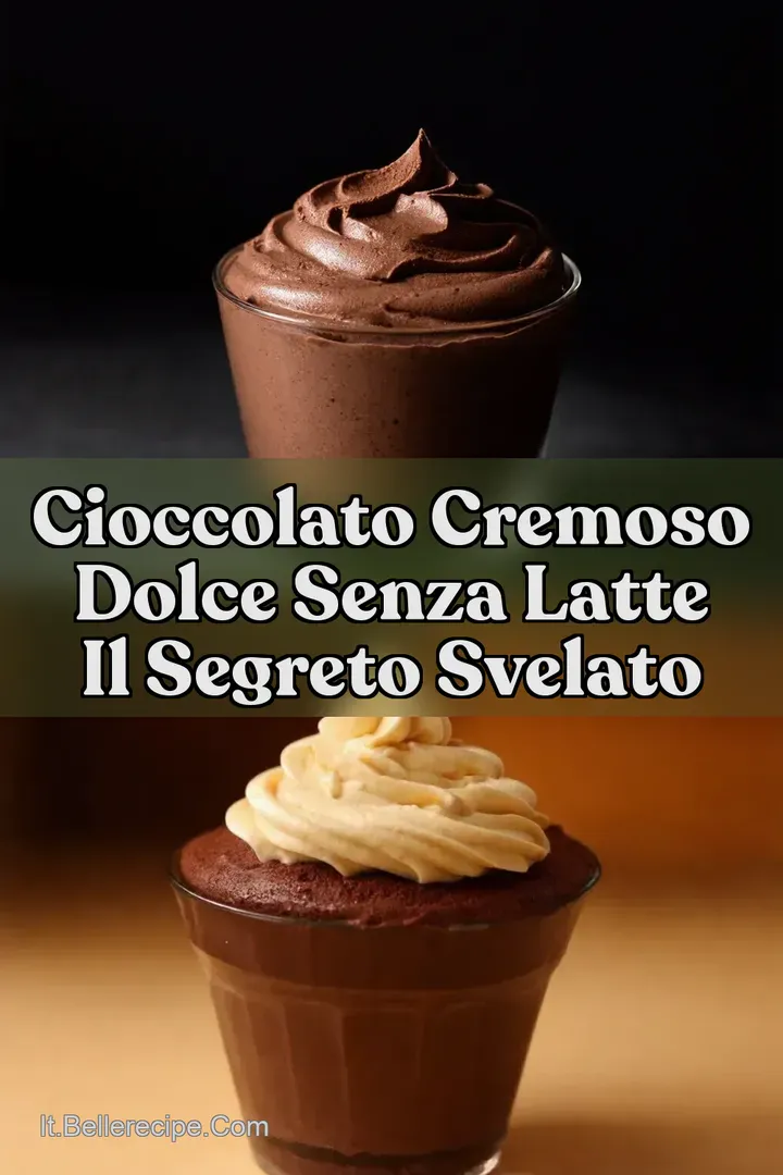 Cioccolato Cremoso Dolce Senza Latte Il Segreto Svelato