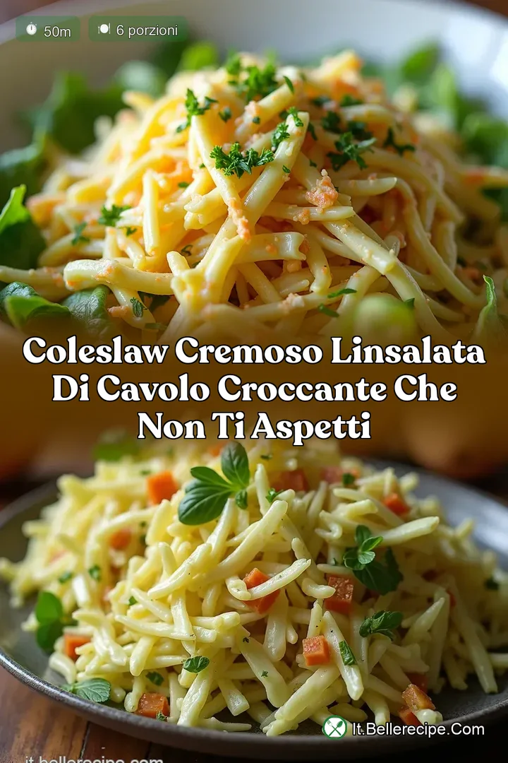 Coleslaw Cremoso LInsalata di Cavolo Croccante che Non Ti Aspetti