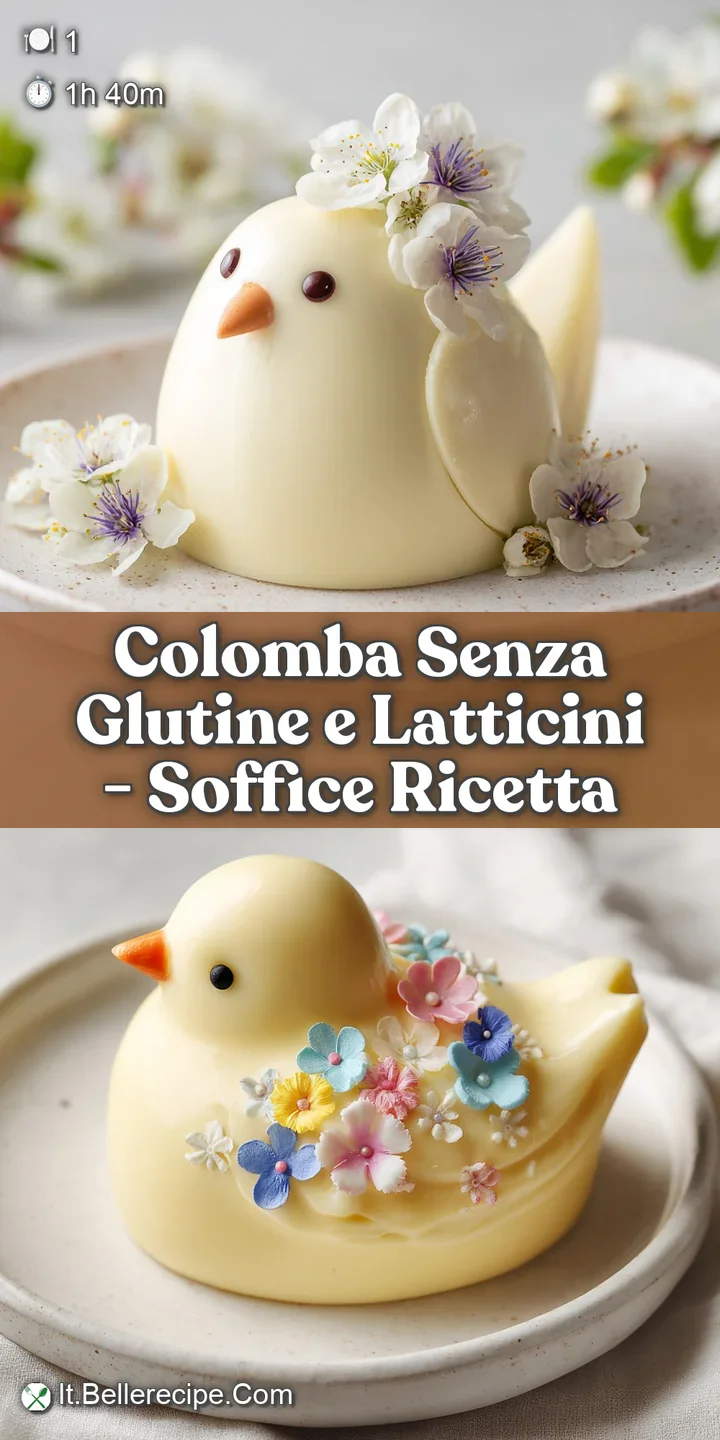 Close-up of a gluten-free Colomba's moist crumb, highlighting its golden crust, dotted with candied citrus.