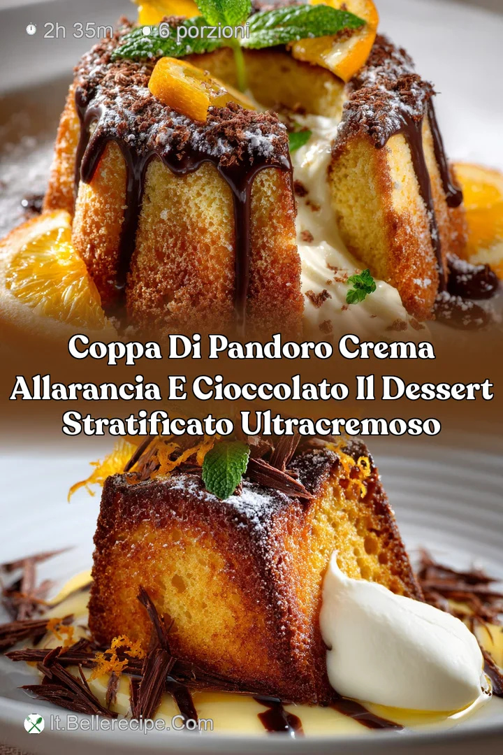 Coppa di pandoro crema allarancia e cioccolato il dessert stratificato ultracremoso