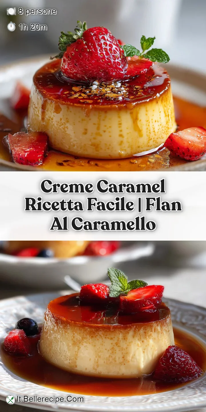 Close-up of a wobbly cr&egrave;me caramel, with a rich caramel pool forming around the base, invitingly smooth texture, light shi...