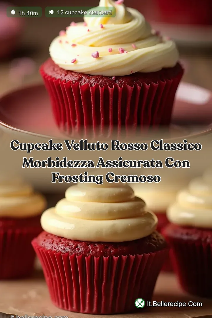 Cupcake Velluto Rosso Classico Morbidezza Assicurata con Frosting Cremoso