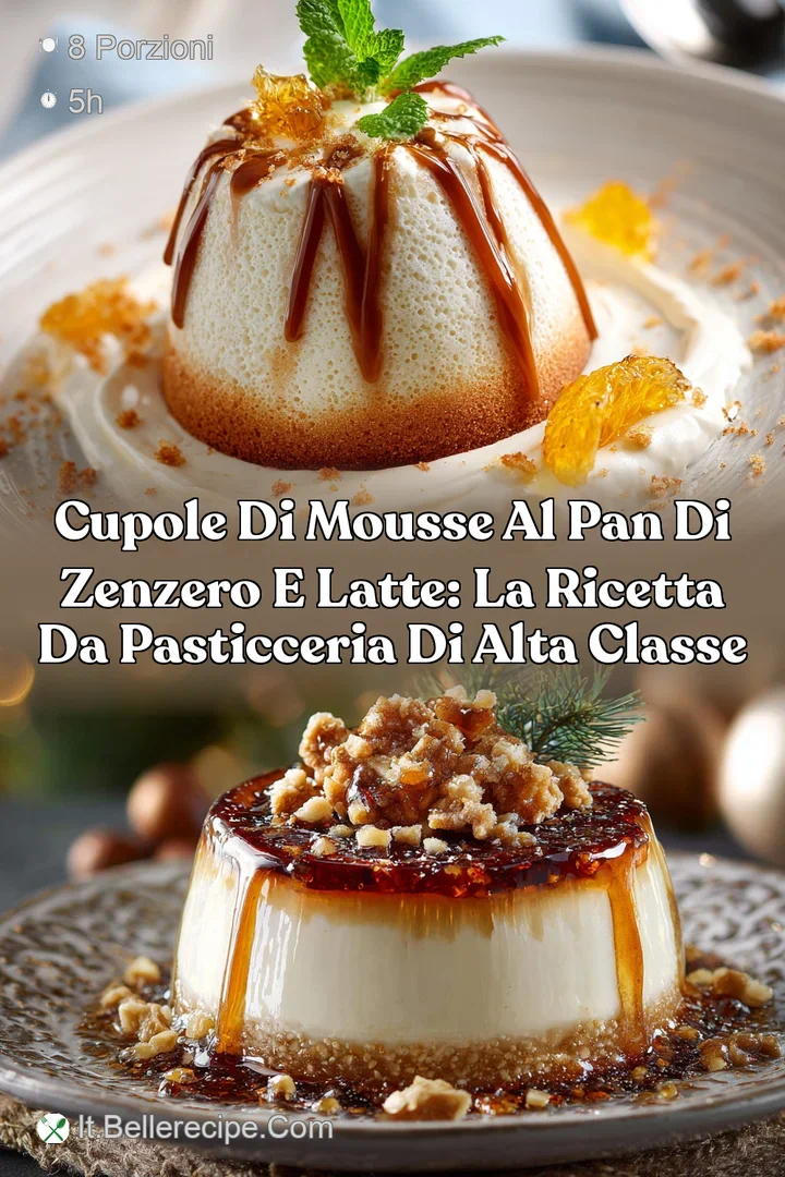Cupole di Mousse al Pan di Zenzero e Latte: la ricetta da pasticceria di alta classe