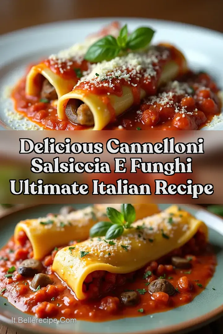 Delicious Cannelloni Salsiccia e Funghi Ultimate Italian Recipe