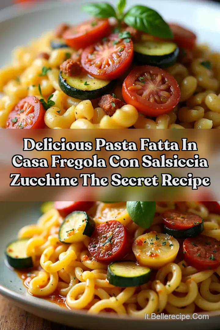 Delicious Pasta Fatta In Casa Fregola con Salsiccia Zucchine The Secret Recipe