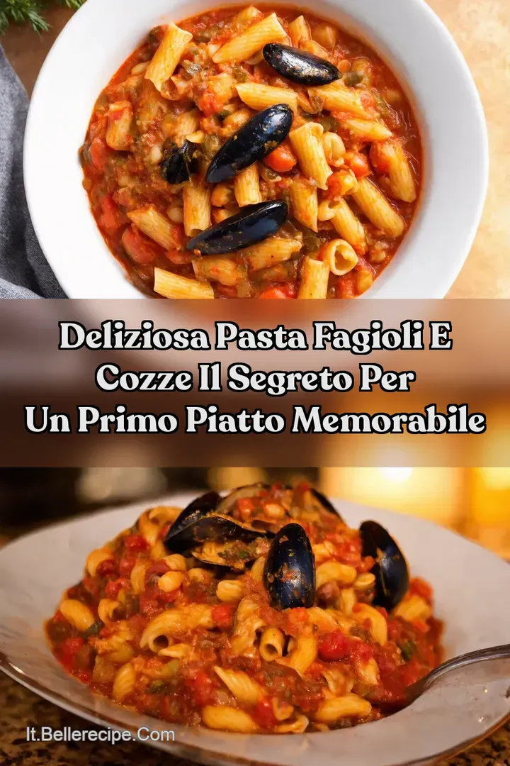 Deliziosa pasta fagioli e cozze il segreto per un primo piatto memorabile