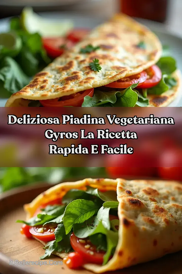 Deliziosa Piadina vegetariana gyros La ricetta rapida e facile