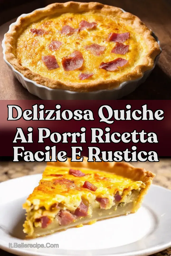 Deliziosa Quiche ai Porri Ricetta Facile e Rustica