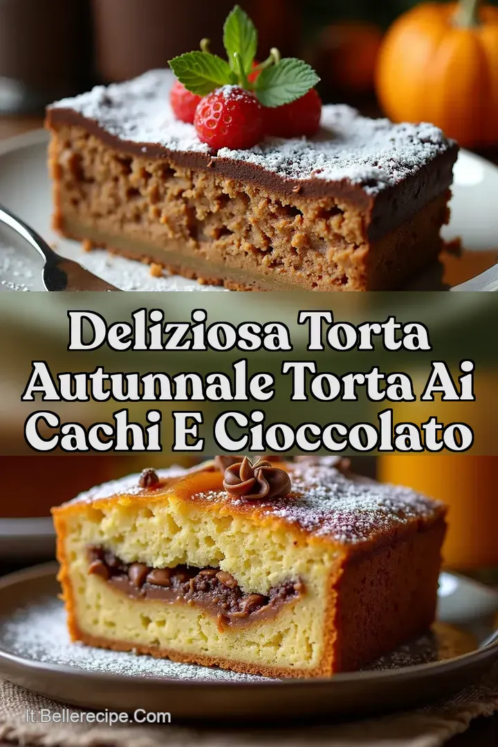 Deliziosa Torta Autunnale Torta ai Cachi e Cioccolato