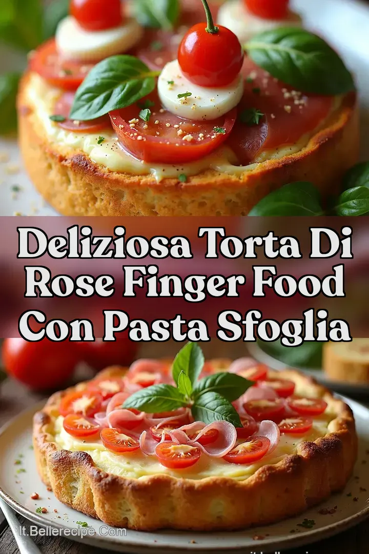 Deliziosa Torta di Rose Finger Food con Pasta Sfoglia