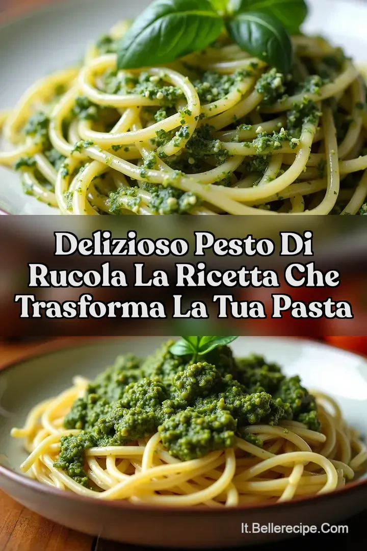 Delizioso Pesto di Rucola La Ricetta Che Trasforma La Tua Pasta