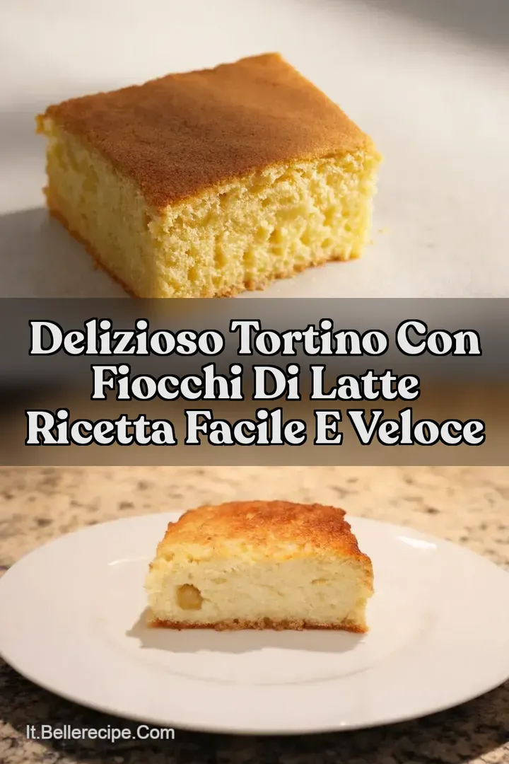 Delizioso Tortino con Fiocchi di Latte Ricetta Facile e Veloce