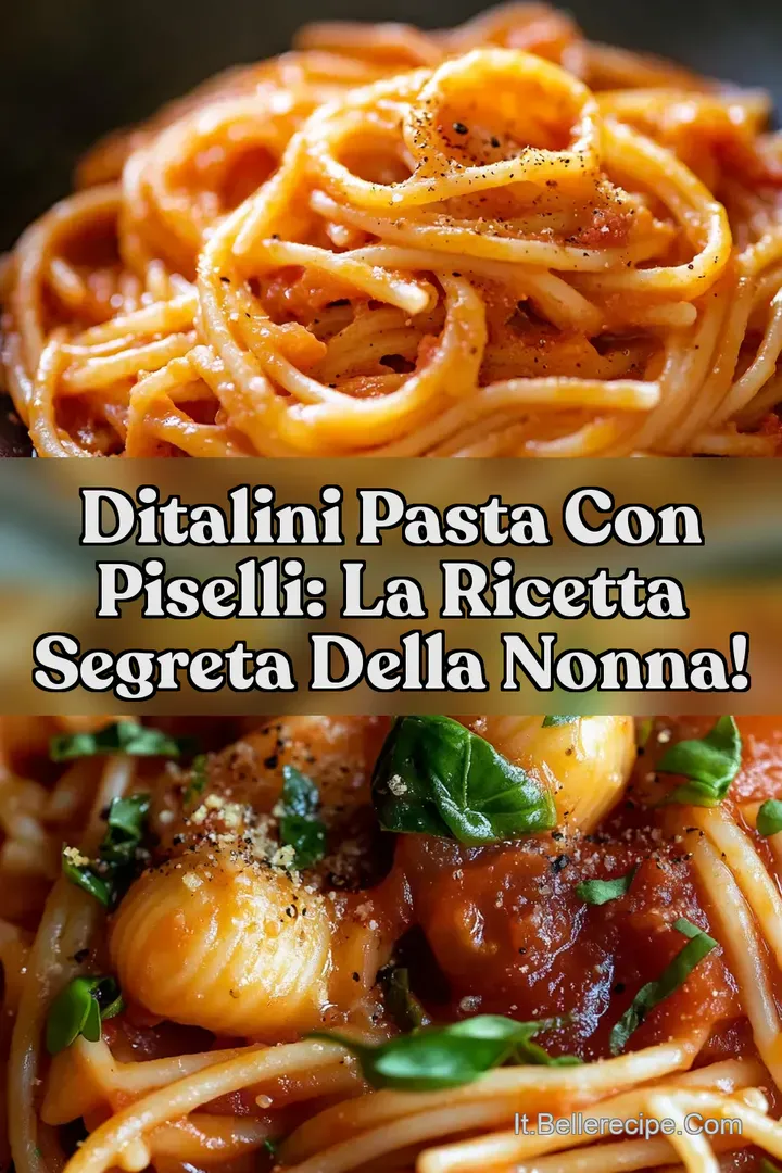 Ditalini Pasta con Piselli: La Ricetta Segreta della Nonna!