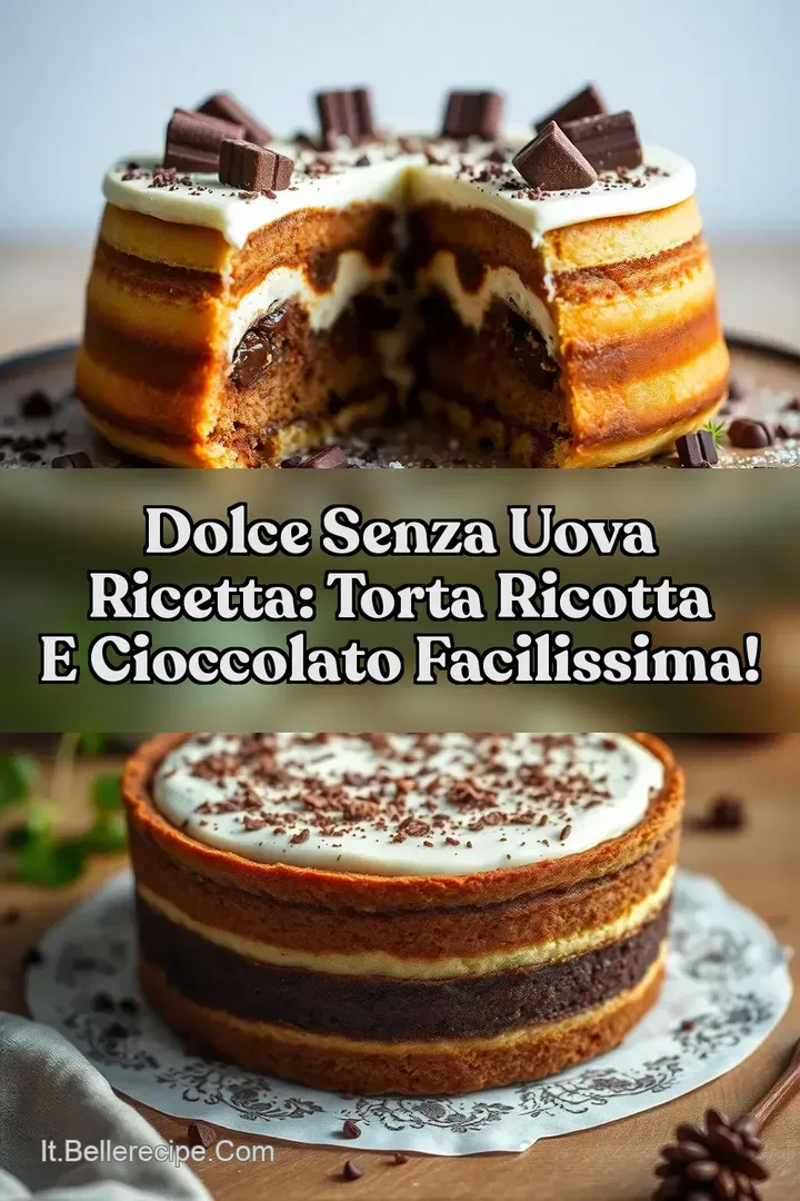 Dolce Senza Uova Ricetta: Torta Ricotta e Cioccolato Facilissima!