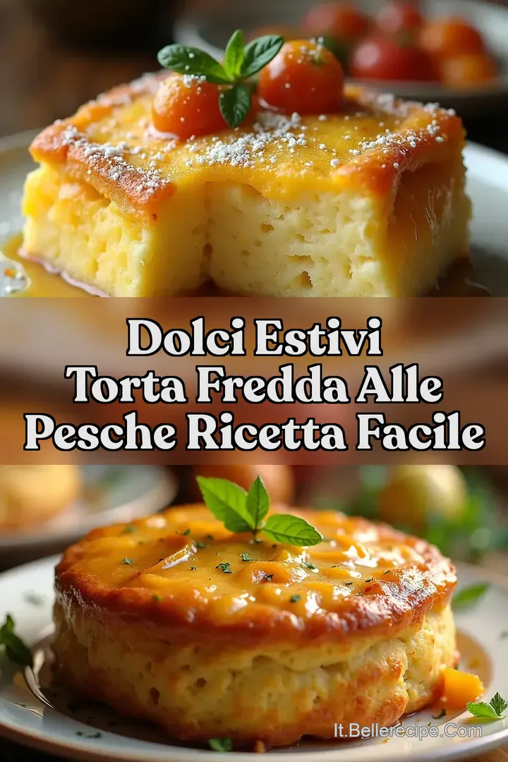 Dolci Estivi Torta Fredda alle Pesche Ricetta Facile