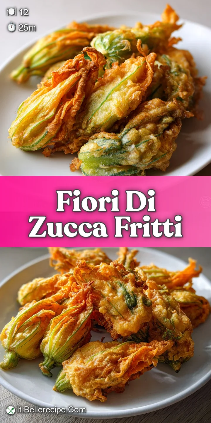 Close-up of glistening, golden-brown fried zucchini flowers. Bubbly batter creates a tempting, crispy texture. An irresist...