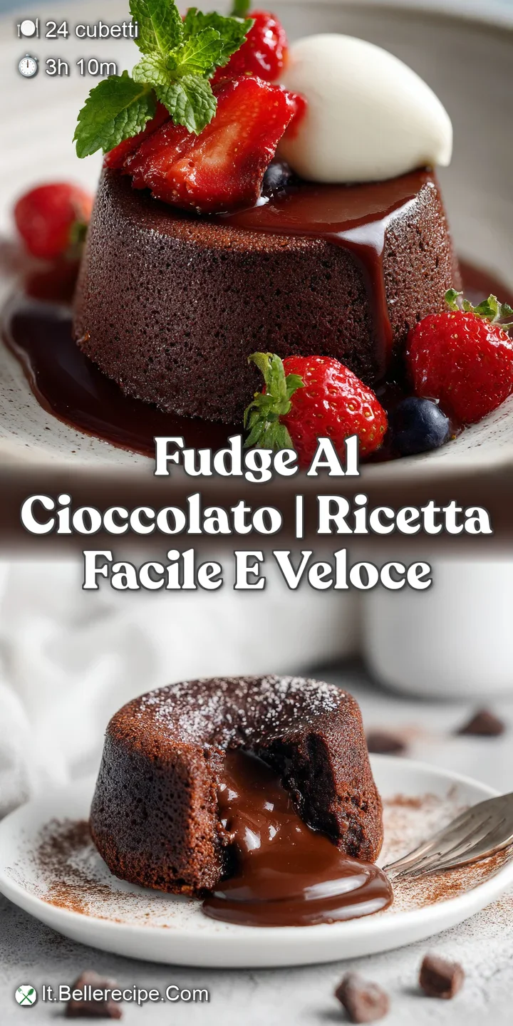 Close-up of a fudge square with a velvety interior. The melting textures and shades of deep brown create a mouthwatering e...