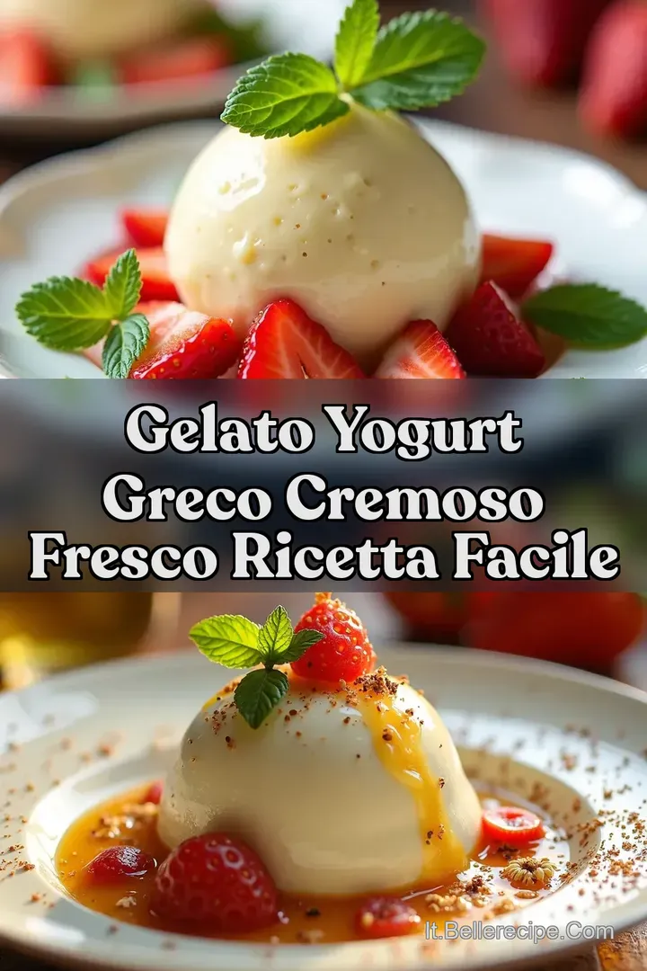 Gelato Yogurt Greco Cremoso Fresco Ricetta Facile
