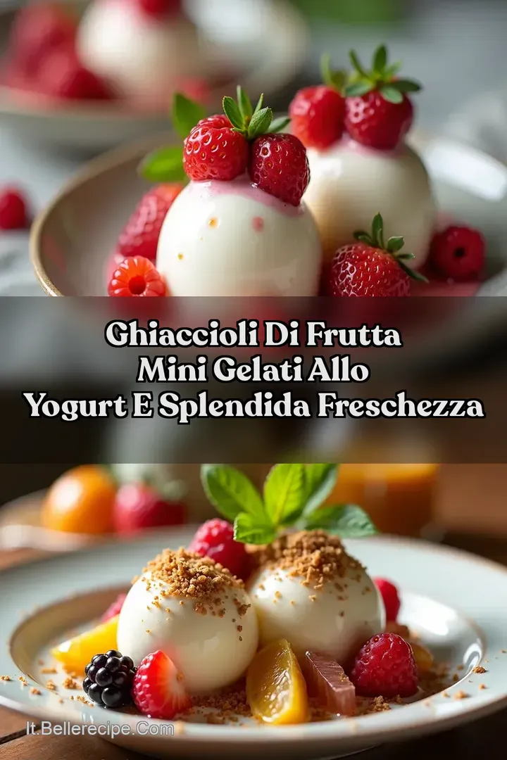 Ghiaccioli Di Frutta Mini Gelati allo Yogurt E Splendida Freschezza