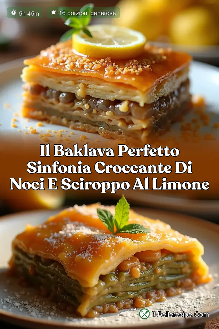 Il Baklava Perfetto Sinfonia Croccante di Noci e Sciroppo al Limone